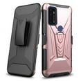 thumbnail image 4 of SPY CASE for AT&T Radiant Max 5G / Fusion 5G / Cricket Dream 5G / Innovate 5G Case with Tempered Glass Screen Protector Hybrid Cover with Kickstand Phone Belt Clip Holster - Rose Gold, 4 of 8