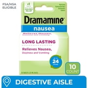 Dramamine Nausea Long Lasting, Nausea Relief Tablets, 10 Count