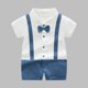 thumbnail image 2 of Odeerbi Niños Caballero Romper Con Corbata de Manga Corta Cuello Algodón Vestido Formal, 2 of 3