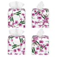 thumbnail image 2 of Kdxio Orchids Flowers Print Tissue Box Cover,Square Decorative PU Leather Facial Paper Case Organizer Holder Dispenser for Bathroom,Night Stands,Desk,Car 5.2''X5.2''X5.2'', 2 of 8