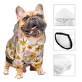thumbnail image 3 of Honeii Boho Flowers Print Small Dog Hoodies Pet Hooded Sweatshirts Fall Winter Puppy Cat Sweaters Warm Clothes for Small Dogs Outfits Costume-X-Small, 3 of 7