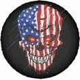 thumbnail image 2 of American Flag Skull Patriotic Spare Tire Cover,Universal Wheel Tire Cover for Trailer, RV, SUV, Truck,Camper and Many Vehicle,Weatherproof Tire Protectors, 2 of 10
