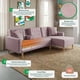 thumbnail image 3 of Sala Modular Reversible Makora Kendall Con Memory Foam, Color Palo De Rosa, Lino Respaldo Reclinable De 3 posiciones., 3 of 10