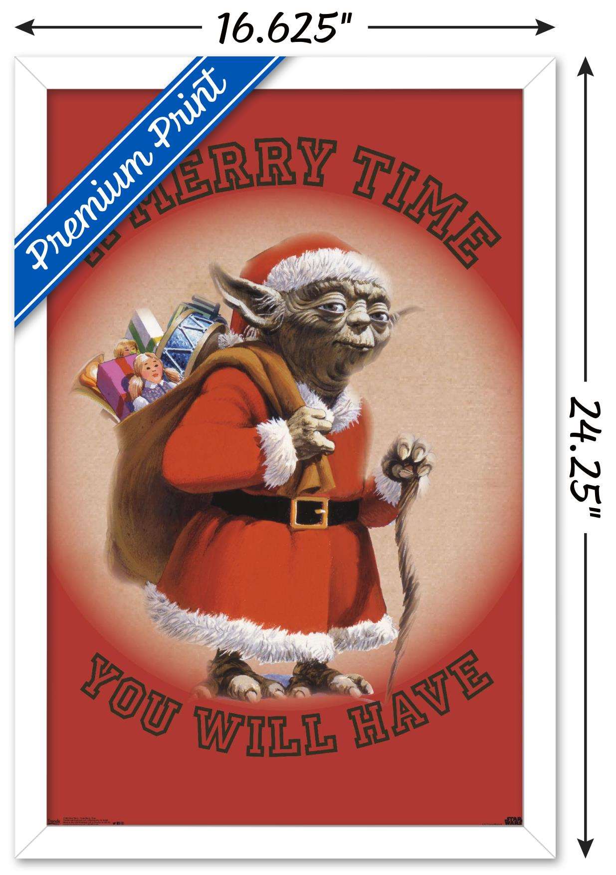Star Wars: Saga - Yoda Merry Time Wall Poster, 14.725" x 22.375", Framed