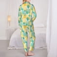 thumbnail image 6 of Goofa Pineapples1 Printed Women’s 2 Piece Pajama Set Super,Pajamas Women's Long Sleeve Sleepwear Soft Button Down Loungewear Pjs Lounge Set Nightwear-Small, 6 of 9