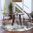 thumbnail image 4 of Round Area Rug 7 Ft, Grey Ombre Washable Non-Slip Circle Carpet for Living Room/Bedroom, Vintage Simple Abstract Gradient Mottled Low-Profile Large Runner Mat Collection Rugs for Indoor, 4 of 7