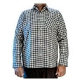 thumbnail image 1 of Men's Adaptive Open Back Full Sleeves Black Check Shirt, 1 of 6