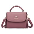 thumbnail image 2 of Bolso de textura de cuero genuino para mujer, elegante bolso de mano de alta gama para madres de mediana edad, bolso bandolera de cuero suave de moda, 2 of 5