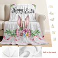 thumbnail image 5 of Easter Blanket Soft Cozy Warm Throw Blanket for Couch, Plush Fuzzy Flannel Fleece Blankets for Sofa, Spring Farmhouse Watercolor Bunny Flower Wood Grain Bed Blankets Gifts for Men, 50"x80", 5 of 9