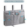 thumbnail image 5 of Spencer Bedside Caddy Large Hanging Bed Organizer Storage Bag with 8 Pockets for Bunk and Hospital Beds, College Dorm Rooms Baby Bed Rails, Gray, 5 of 9