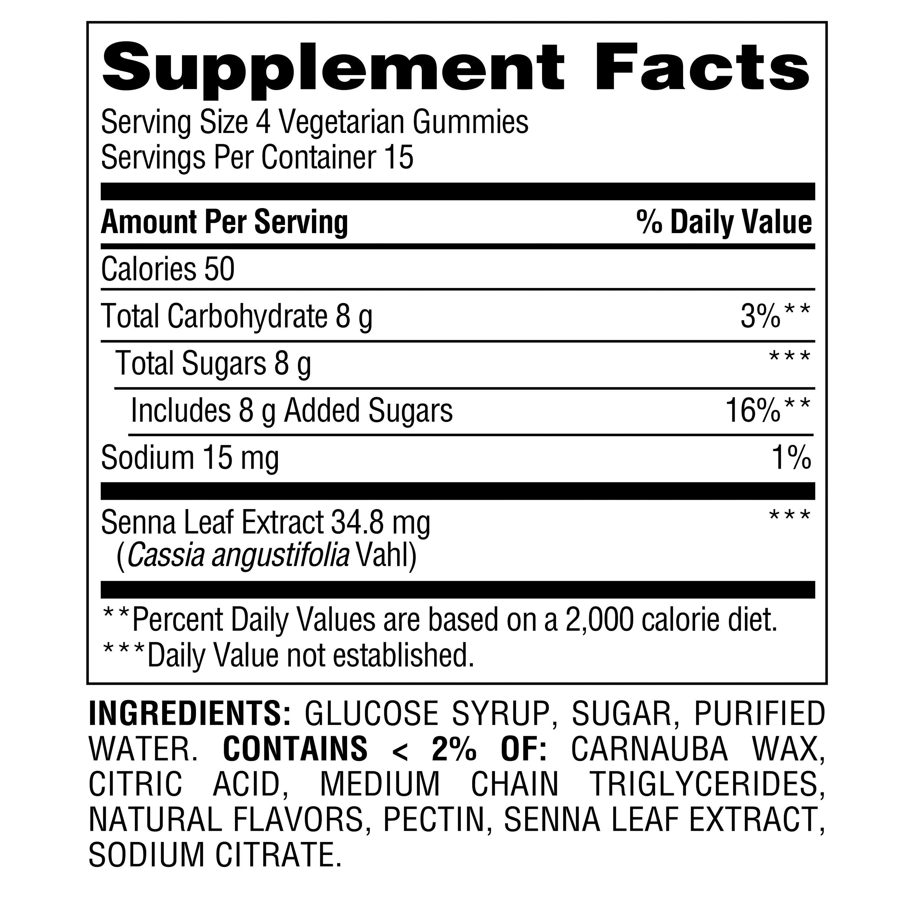 Gomitas laxantes Equate con extracto natural de sen para el estreñimiento ocasional, 60 unidades, comparables a las gomitas laxantes Senokot® 4