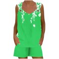 thumbnail image 3 of Camisola Tops para las Mujeres Cuello en V sin Mangas con Pantalones de Bolsillo, Pantalones de Mujer Casual para Primavera Verano, 3 of 7