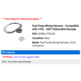 thumbnail image 2 of Fuel Pump Wiring Harness - Compatible with 1996 - 2001 Oldsmobile Bravada 1997 1998 1999 2000, 2 of 2