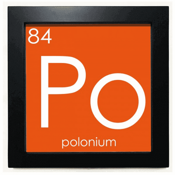 Chestry Elements Period Table Semetal Polonium Po Black Square Frame Picture Wall Tabletop