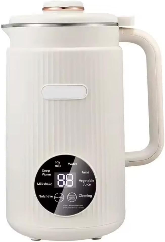 Koudindg Automatic Electric Soybean Milk Machine, 1200ML Intelligent Food Blender, Filter-free Milk Maker, Rice Paste Maker with Kettle