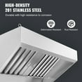 thumbnail image 6 of KFFKFF Commercial Exhaust Hood 5ft Food Truck Hood Exhaust 201 Stainless Steel, 6 of 8
