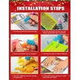 thumbnail image 5 of Kits de pintura de diamantes de Navidad 5D 12x16 pulgadas G24 para adultos DIY Full Drill Art Blue Daisy Bañera Imagen, Diamond Art Rhinestones Home Wall Decor Rojo Verde, 5 of 5