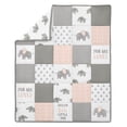 thumbnail image 4 of Sweet Jojo Designs Elephant Pink Grey and White 4 Piece Crib Bedding Set, 4 of 6
