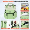 thumbnail image 5 of Backpack Cooler for Women, IC ICLOVER 35 Cans Waterproof & Leakproof Insulated Cooler Backpack, Soft Thermal Bag for Travel Beach Cooler pack, Green, 5 of 7