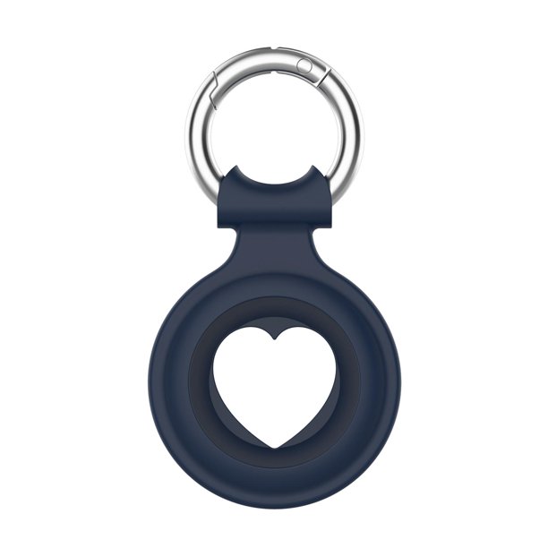 Estuche de silicona portátil con colgante para rastreador de Airtags. Azul