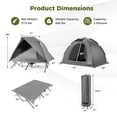 thumbnail image 3 of 2 Person Elevated Camping Cot Tent with Rain Cover, Foldable Off Ground Camping Bed for Adults, 3 of 9