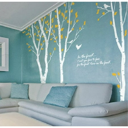 White Birch Tree Wall Decal Quote Vinyl Sticker For Kids S White Birch Tree Wall Decal Quote Vinyl Sticker For Kids S Boys Family Bedroom