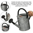 thumbnail image 5 of Gardenised 1 Gallon Metal Watering Can with Removable Long Spout & Sprinkler Head for Indoor & Outdoor Use Ideal for Garden Flowers Potted Plants Houseplants Modern Decorative Home Accessories, Silver, 5 of 6