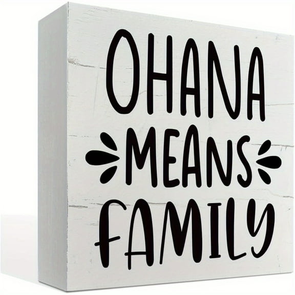 Means Family Decor, Box Sign Tabletop Decor, Farmhouse Decor for Porch, Living Room Decor, Kitchen Decor, Housewarming Gift, White Wooden Box Sign 5*5in