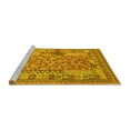 thumbnail image 2 of Ahgly Company Machine Washable Indoor Round Oriental Yellow Traditional Area Rugs, 6' Round, 2 of 4