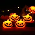 thumbnail image 3 of 3 Packs/1 Pack Halloween Light Up Lantern, Tree Lamp Pumpkin Lantern, Reusable Indoor Outdoor Halloween Party Decorations PropsforTrees Shelves Windows, 3 of 9