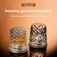 thumbnail image 3 of 360-Degree Rotating Whiskey Glass with Stress-Relief Axis, Premium Crystal Spinning Wine Tumbler for Home and Bar, Style C, 3 of 9