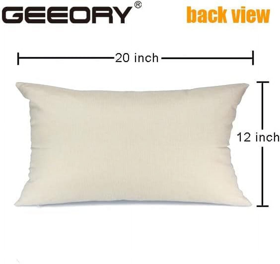 Christmas Decorative Pillow Covers 12 x 20 Inch Set of 4, Buffalo Plaid Santa Claus Snowman Let it Snow Holiday Farmhouse Cushion Cases Xmas Decoration for Home Party Sofa Couch GA436-12