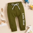 thumbnail image 5 of StylesILove Infant Baby Boys Autumn Winter Long Sleeve Little Man Pullover Hoodie and Pants 2pcs Cotton Outfit (Olive, 12 Months), 5 of 7