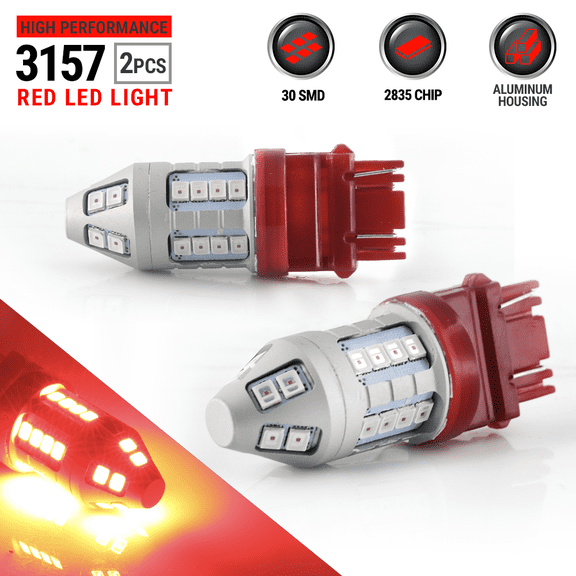 2X 3157 50W High Power Chip LED Red Blinker Turn Signal Parking Light Bulbs Lamp