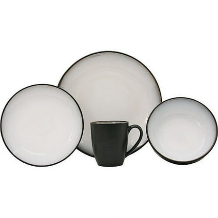 Sango Trend 16-Piece Dinnerware Set, Charcoal