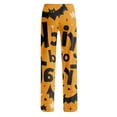 thumbnail image 6 of Zorvxlyn Halloween Pajama Pants for Women Ghost Jack-O Bat Print Women's Pj Bottoms Drawstring Elastic Waist Comfy Lounge Pants Women, 6 of 6