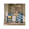 thumbnail image 2 of Bingirl 1-Pack Home Garden HDPE Oversized Rocking Chairs for Outdoor Use - All-Weather Resistant Poly Plastic Rocker with High Back, Heavy Duty Patio Rocking Chairs, 2 of 8