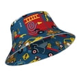thumbnail image 2 of Kll Vehicles Cartoon With Funny Drivers Bucket Hat For Women Men Packable Travel Beach Sun Hat Outdoor Rave Accessories Reflective Fisherman Cap, 2 of 9