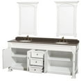 thumbnail image 4 of Wyndham Collection Wcvtrad80dibunom28 White Andover 80" Double Vanity Set - Black, 4 of 4