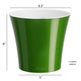 thumbnail image 4 of DecoPots Plastic Round Modern Flower Pot with Drainage Planter, Green Gold White, 8.5" (Set of 3), 4 of 6