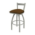 thumbnail image 4 of 821 Catalina 30" Low Back Swivel Bar Stool with Pewter Finish and Canter Saddle Seat, 4 of 4
