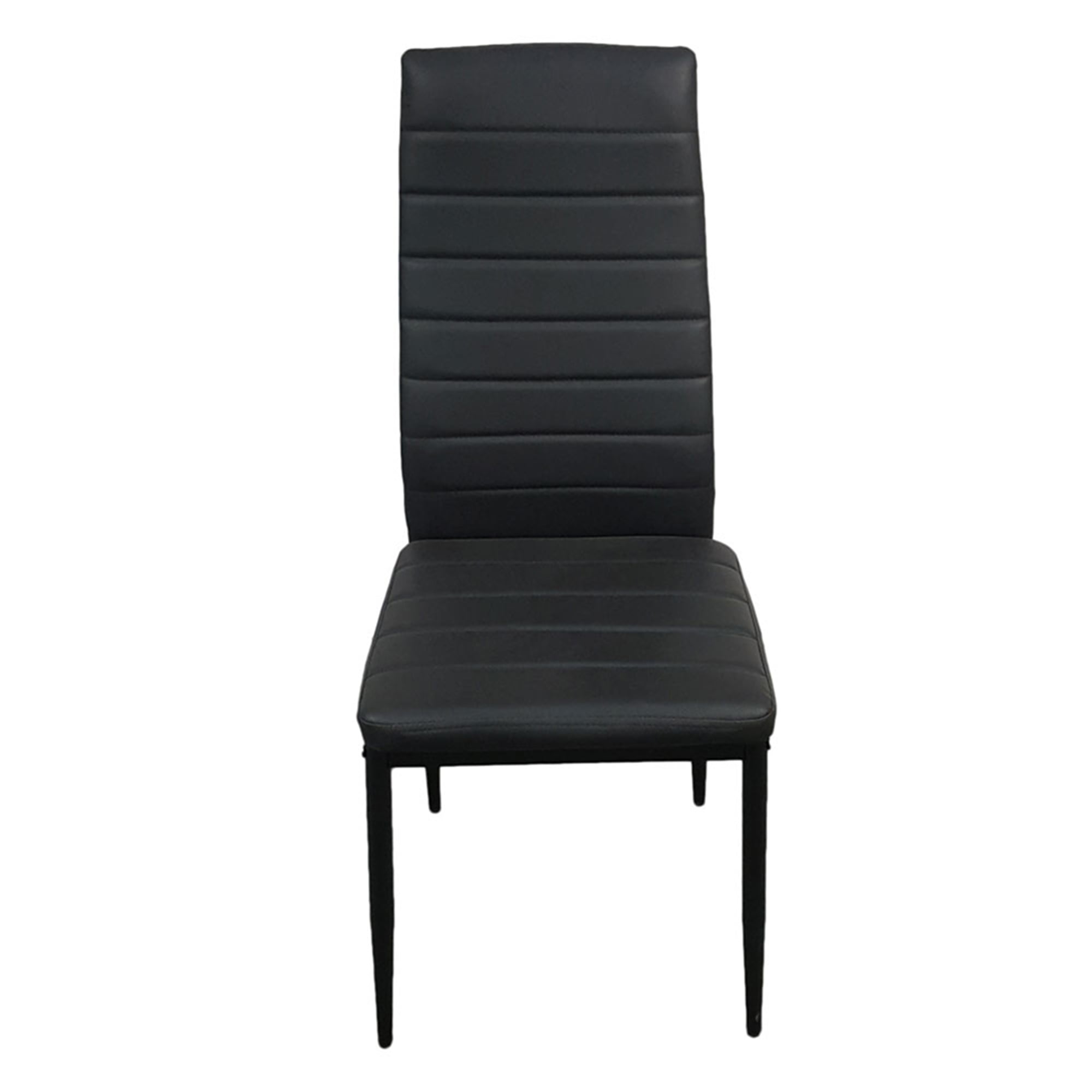 Kepooman Modern PU Dining Chairs Set of 4, Texture High Backrest Dining Chairs, kitchen Side Chairs for Kitchen Living Room Bedroom, Black Kepooman Modern PU Dining Chairs Set of 4, Texture High Backrest Dining Chairs, kitchen Side Chairs for Kitchen Living Room Bedroom, Black