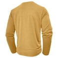 thumbnail image 4 of GrmtClth Mens Henley Shirt Fashion Long Sleeve Button T-Shirt Cotton Blend Lightweight Loose Fit Pullover Shirt 2025 Fall Yellow XL, 4 of 5
