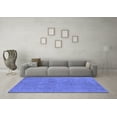 thumbnail image 3 of Ahgly Company Machine Washable Indoor Square Oriental Blue Industrial Area Rugs, 5' Square, 3 of 4