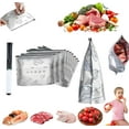 thumbnail image 1 of Reusable Aluminum Foil Sealable Storage Bags – Heat Resistant, 3 Sizes Sandwich Snack Bag for Vegetable Fruit Meat, Stand up Foil Sealable Bags with Label and Zip Lock, 1 of 6