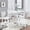 Beige+White, variant on 5 Counter Height Dining In Silver Grey With Ergonomic Chairs Square Table And Comfy Chair Construction