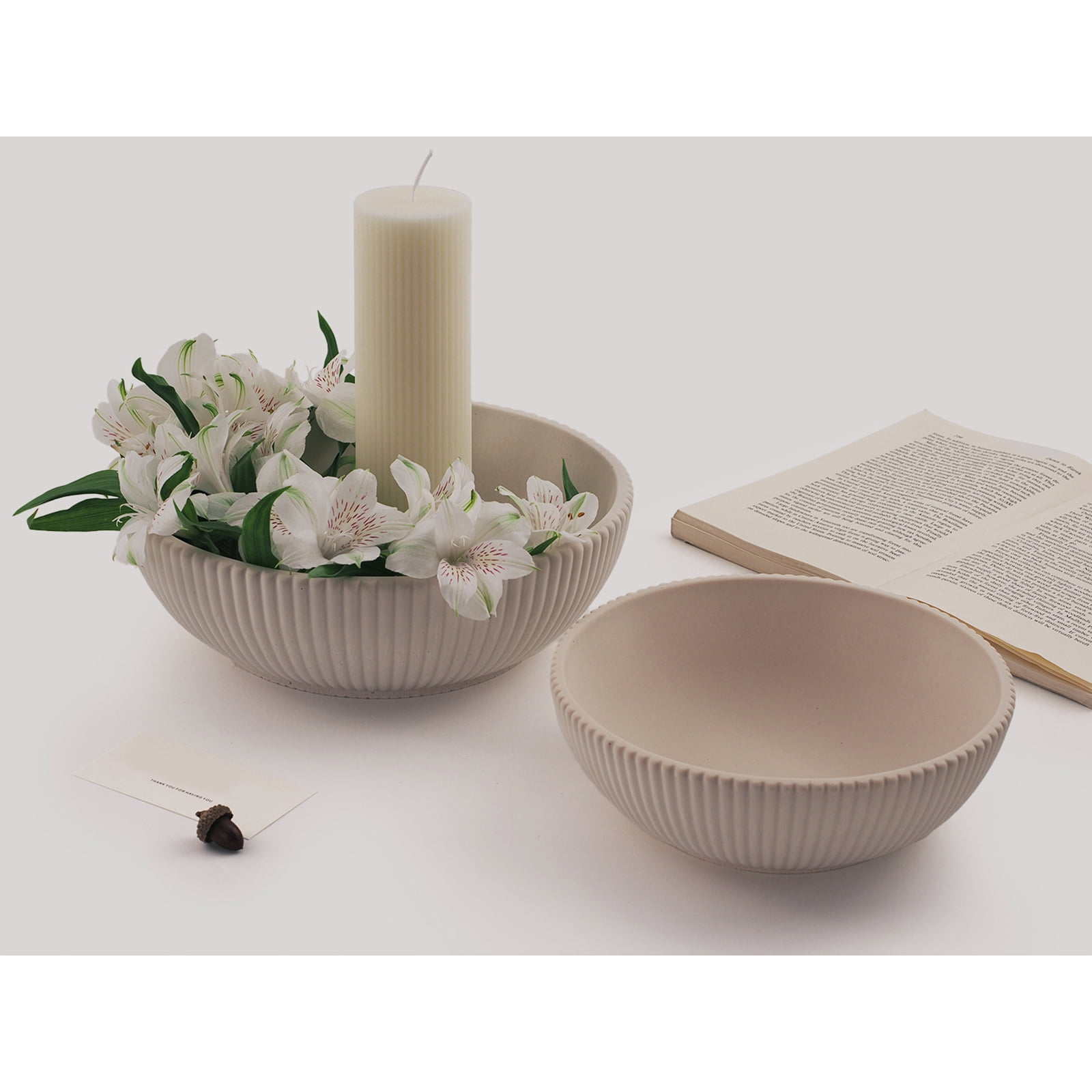 BELOWSYALER Resin Bowl SIlicone Moulds for Candle Holder, Vanity Jewelry Tray, Home Decoration, Resin Tray Molds for Epoxy Resin