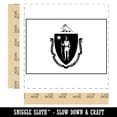 thumbnail image 2 of Massachusetts State Flag Self-Inking Rubber Stamp Ink Stamper - Black Ink - Large 1-1/2 Inch, 2 of 7