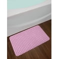 thumbnail image 2 of Polka Dot Bath Mat, Abstract Vibrant Toned Little Circle Round Disc Shaped Spots Retro Image, Plush Bathroom Decor Mat with Non Slip Backing, 29.5" X 17.5", Magenta Pale Pink, by Ambesonne, 2 of 2