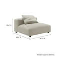 thumbnail image 3 of Modular Armless Chair, Brown, Fabric, Living Room Lounge Cafe Lobby Hospitality Restaurant, Modern Contemporary, HB37160, 3 of 9